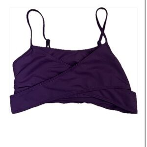 ALO YOGA Airbrush Enso Bra in Dark Plum size medium